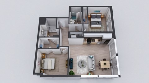 Kado NW Two Bedroom Two Bathroom C3 Floor Plan